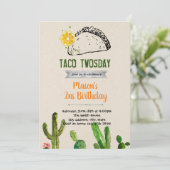 タコ2日間の誕生日の招待状 招待状 (スタンド正面)