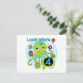 タコ4th誕生日Tシャツとギフト ポストカード (スタンド正面)