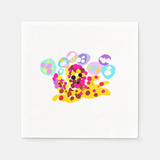 タコ かわいい スタンダードカクテルナプキン (正面)
