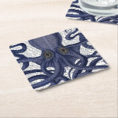 タコ・アップ・クローズ スクエアペーパーコースター (アングル)