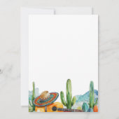 タコ・アバウト・ア・ベイビー フィエスタ ウォーターカラー ベイビー シャワー 招待状 (裏面)