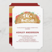 タコ・アバウト・ラブ ウェディング ブライダルシャワー フィエスタ 招待状 (正面/裏面)