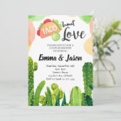 タコ・アバウト・ラブ カップルシャワー 招待状 (スタンド正面)