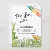 タコ・アバウト・ラブ・フィエスタ カップルシャワー 招待状 (正面)