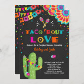 タコ・アバウト・ラブ フィエスタ カップルシャワー 招待状 (正面/裏面)