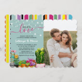 タコ・アバウト・ラブ フィエスタ カップル シャワーの写真 招待状 (正面/裏面)