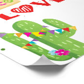 タコ・アバウト・ラブ メキシカン カクタス フィエスタ テーブルサイン ポスター (角)