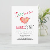 タコ・アバウト・ラブ 現代風 ファンキー ウェディング フィエスタ 招待状 (スタンド正面)