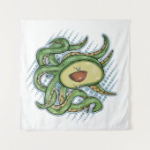 タコ・アボカド タペストリー (正面(横))