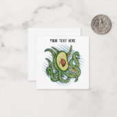 タコ・アボカド ノートカード (正面/裏面インサイチュ)