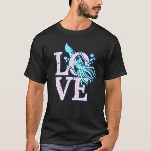 タコ イカ クラゲを愛する 1 Tシャツ (正面)