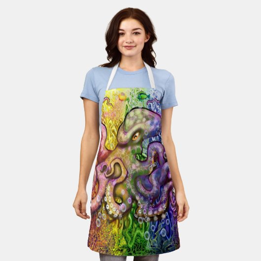 タコ エプロン (着用した状態)