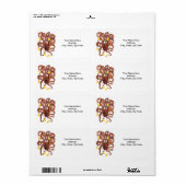 タコ・オレンジ・ラベル ラベル (フルシート)