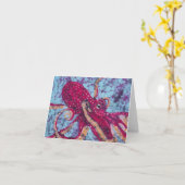 タコ カード (黄色い花)