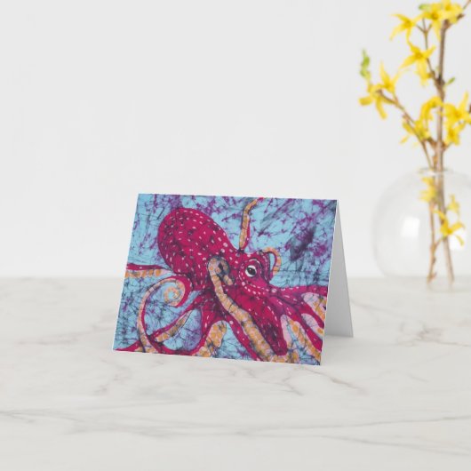 タコ カード (黄色い花)