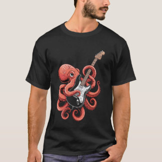 タコ ギタリスト ギター ミュージシャン 生物学者 海洋 Tシャツ