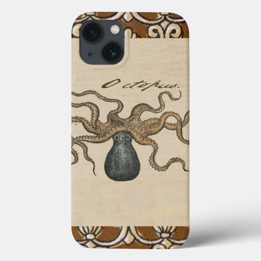 タコ クラーケン アンティーク 海のコースタル マリン ワイルドライフ Case-Mate iPhoneケース (裏面)