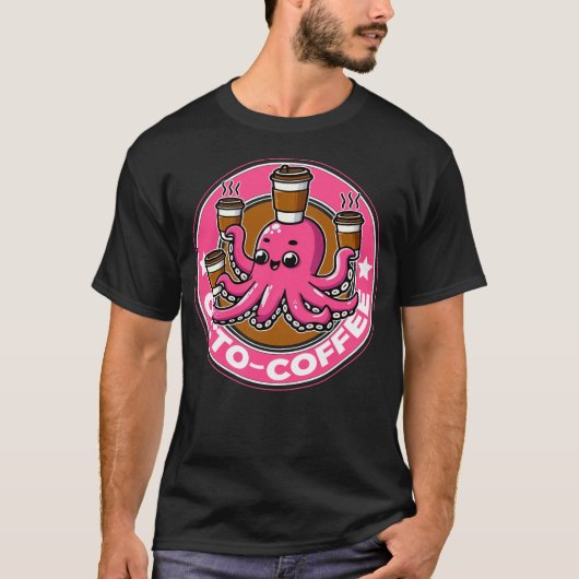 タコ・コーヒー Tシャツ (正面)