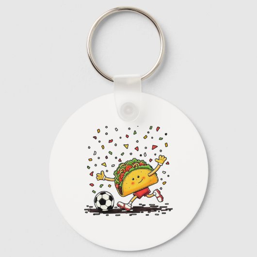 タコ サッカー シンコ デ マヨ 祝祭 楽しい キーホルダー (正面)