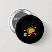 タコ サッカー シンコ デ マヨ 祝祭 楽しい 缶バッジ (正面&裏面)