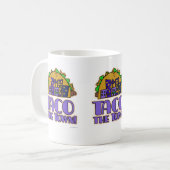 タコ・ザ・タウンおもしろい・カートゥア・ユーモア・タイム コーヒーマグカップ (正面左)