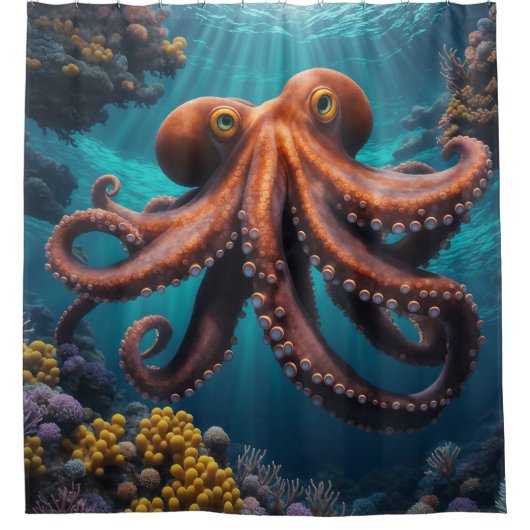 タコ シャワーカーテン (正面)