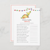 タコ＆テキーラ フィエスタ カップルシャワートリビアゲーム 招待状 (正面/裏面)