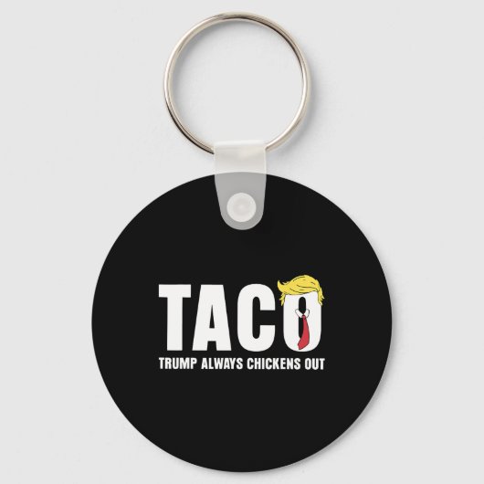 タコ トランプはいつも臆病者面白い皮肉なセンス キーホルダー (正面)