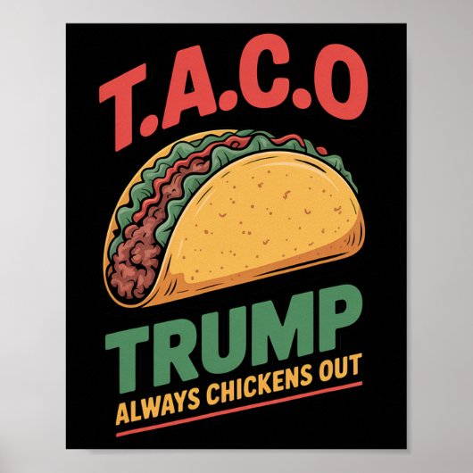 タコ トランプはいつも臆病者 面白いタコ ポスター (正面)