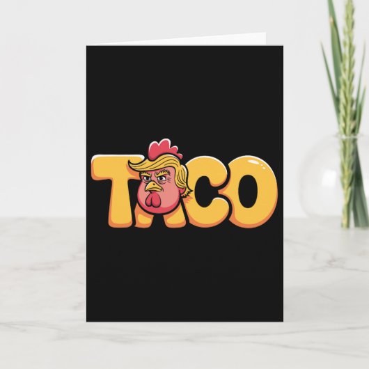 タコ・トランプはいつも逃げ出す政治ジョークのタール カード (正面)