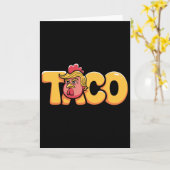 タコ・トランプはいつも逃げ出す政治ジョークのタール カード (黄色い花)