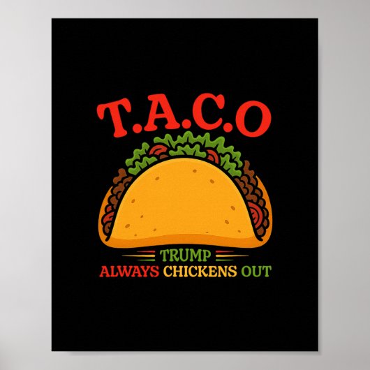 タコ トランプ いつも臆病者 おもしろい  ポスター (正面)
