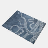 タコ-トワイライトブルーフェードデニム水彩画 ドアマット (アングル)