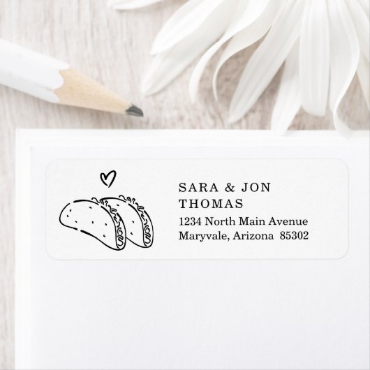 タコ&ハート メキシカン ウェディング, フィエスタ ブライダル シャワー ラベル (インサイチュ)