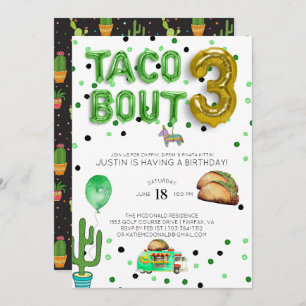タコ·バウト3 第3誕生日招待状 招待状