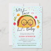 タコ·バウト·ア·ベビーのメキシコ·フィエスタ·ブルー·ボーイ·シャワー 招待状 (正面)