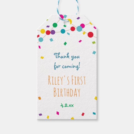 タコ |フィエスタファースト誕生日メッセージカード ギフトタグ (正面)