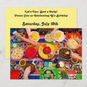 タコ フィエスタ カスタマイズ パーティー 招待状 (正面/裏面)