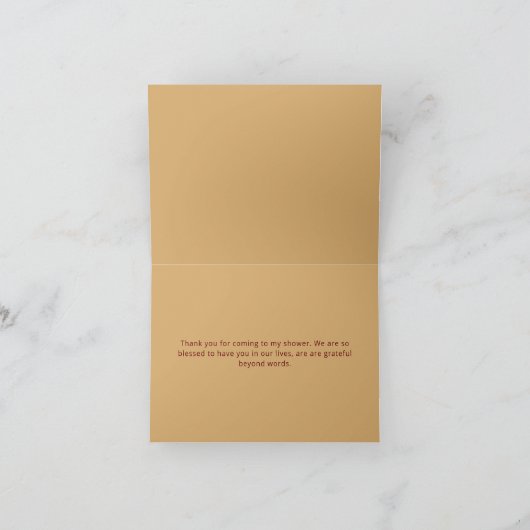 タコ・フィエスタ　パーソナライズ　ベイビーシャワー　または　ブライズシャワー サンキューカード (内部)