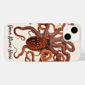 タコ・マクロプス、ビンテージ海洋水生動物 Case-Mate iPhoneケース (裏面 (横))
