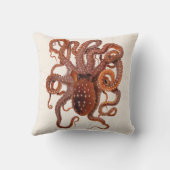 タコ マクロプス, ヴィンテージ海洋水生動物 クッション (裏面)