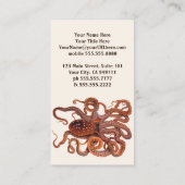 タコ・マクロプス、ヴィンテージ海洋水生動物 名刺 (裏面)