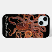 タコ・マクロプス、ヴィンテージ海洋水生動物 Case-Mate iPhoneケース (裏面 (横))