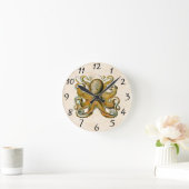 タコ ラウンド壁時計 (ホーム)