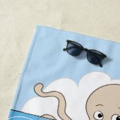 タコ、ロブスター、ビーチ日 ビーチタオル (インサイチュ)