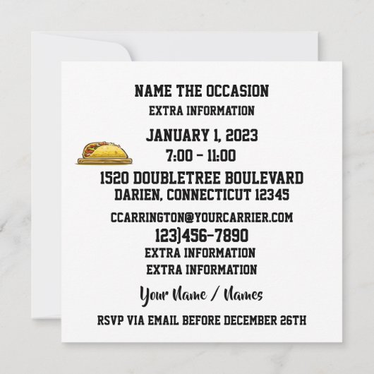 タコ 招待状 (裏面)