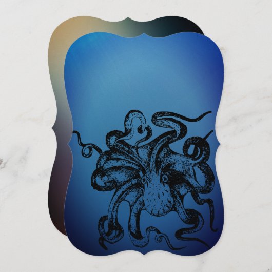 タコ  招待状 (正面/裏面)