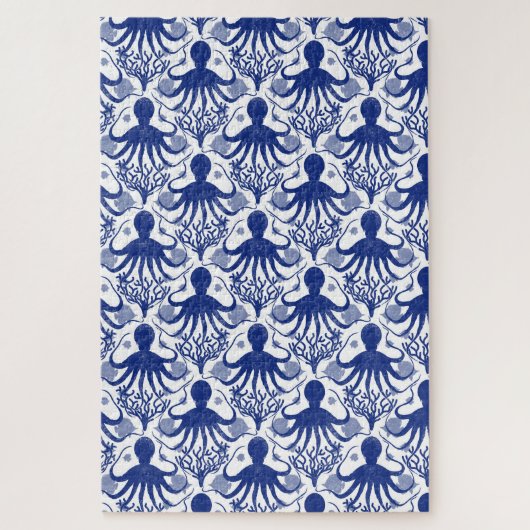 タコ(明るい背景)が難しい ジグソーパズル (縦)