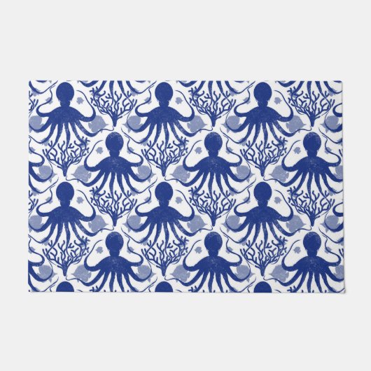 タコ（明るい背景） ドアマット (正面)