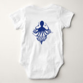 タコ(明るい背景) ベビーボディスーツ (裏面)